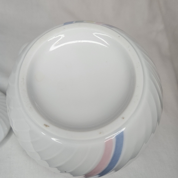 Vintage Pastel Rainbow Porcelain Tea Set - 4 Cups 1 Teapot 70s-80s Made In Japan - Picture 9 of 9